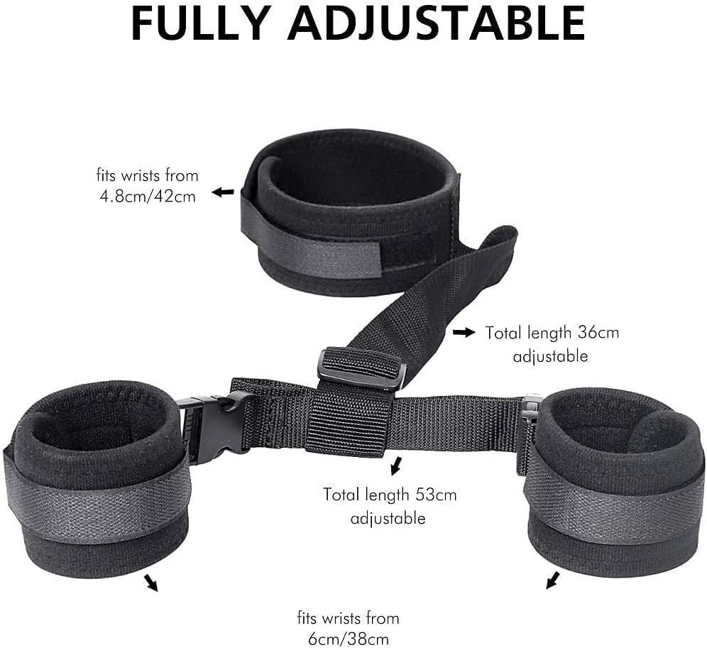 BDSM Neck to Wrist Restraints Backcuffs Bondage Set SM Games Play