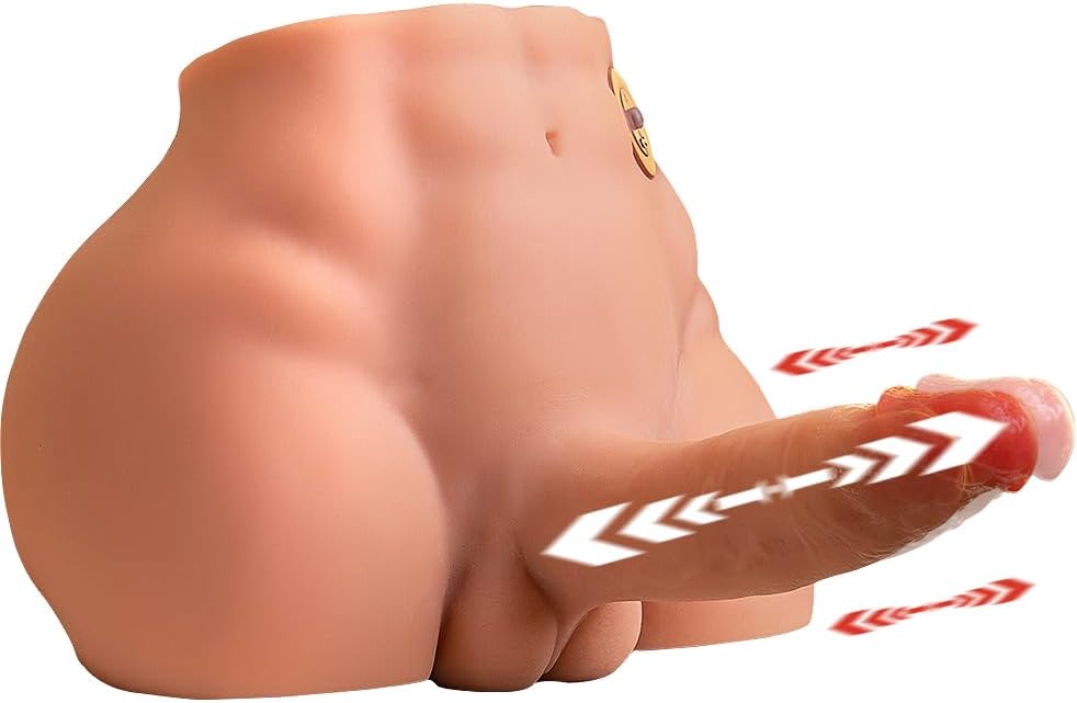 9.57Lb Realistic Male Torso Sex Doll with Thrusting Dildo