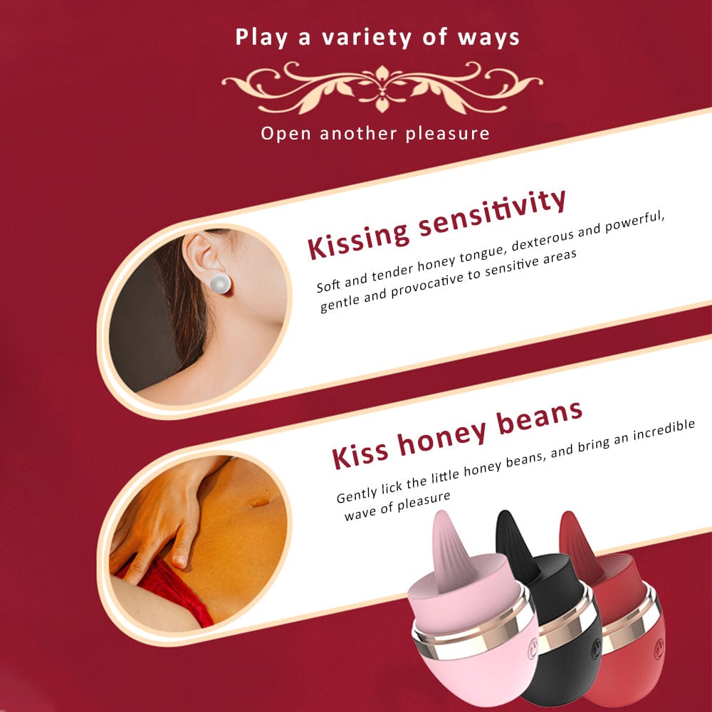 Licking Tongue 10 Modes Egg Vibration Medical Silicone