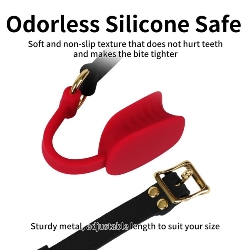 Open Mouth O-Ring Gag with Adjustable Leather Strap
