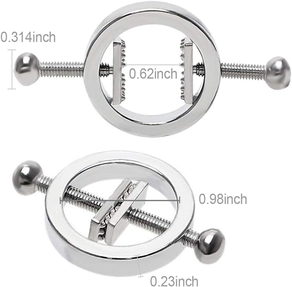 BDSM Metal Adjustable Nipple Clamps Set for Sex Games