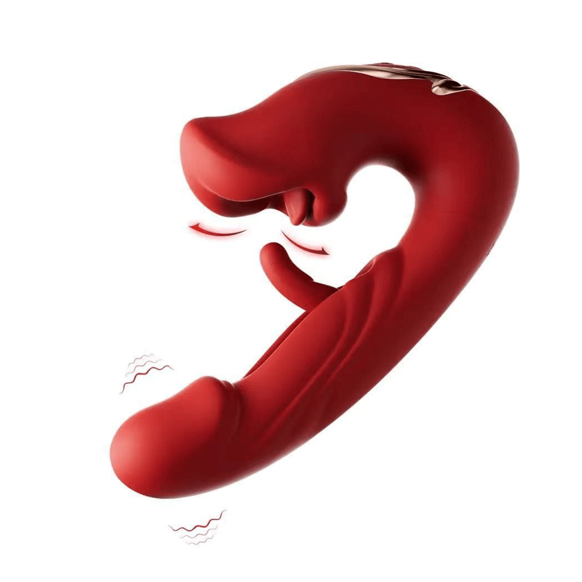 Rose Muncher Tapping G-Spot Vibrator Tongue Clitoral Stimulator