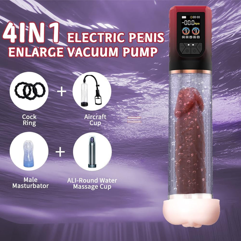 3 In 1 Penis Enlarger Extender Pump Male Masturbator