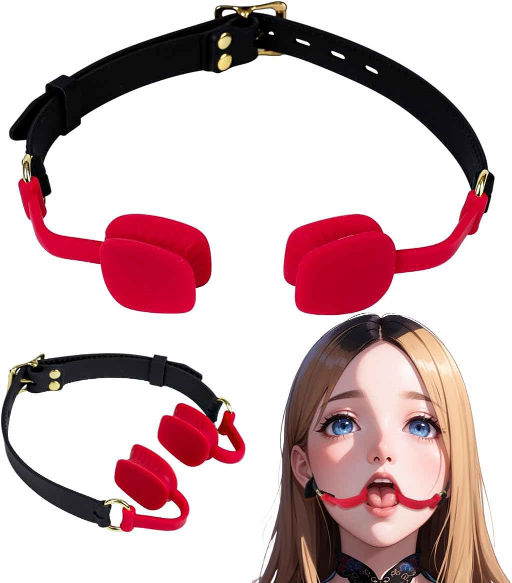 Open Mouth O-Ring Gag with Adjustable Leather Strap