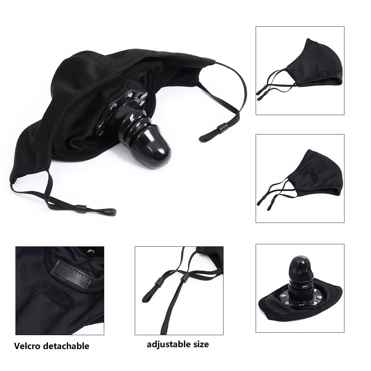SM Mask Dildo Ball Mask Gag