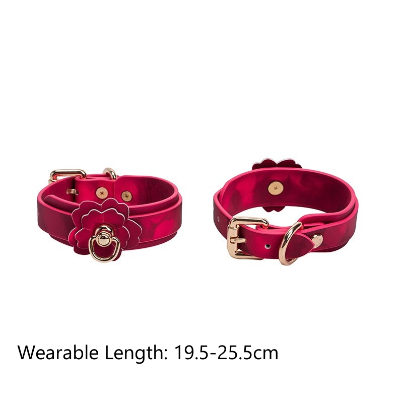 BDSM Temperature-sensitive Color-changing Cherry Handcuffs & Footcuffs Set
