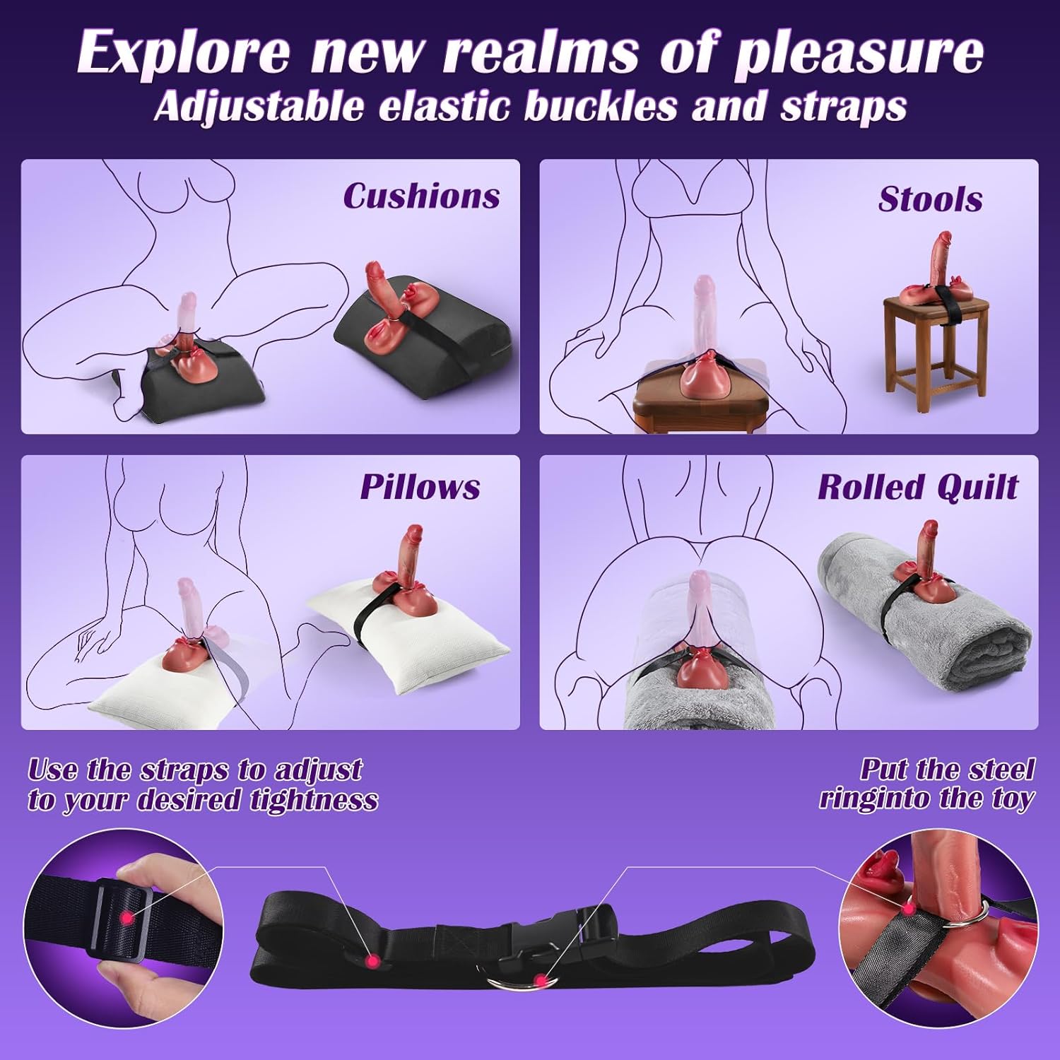 Cushion Style Realistic Dildo Thrusting Heating Sex Machine
