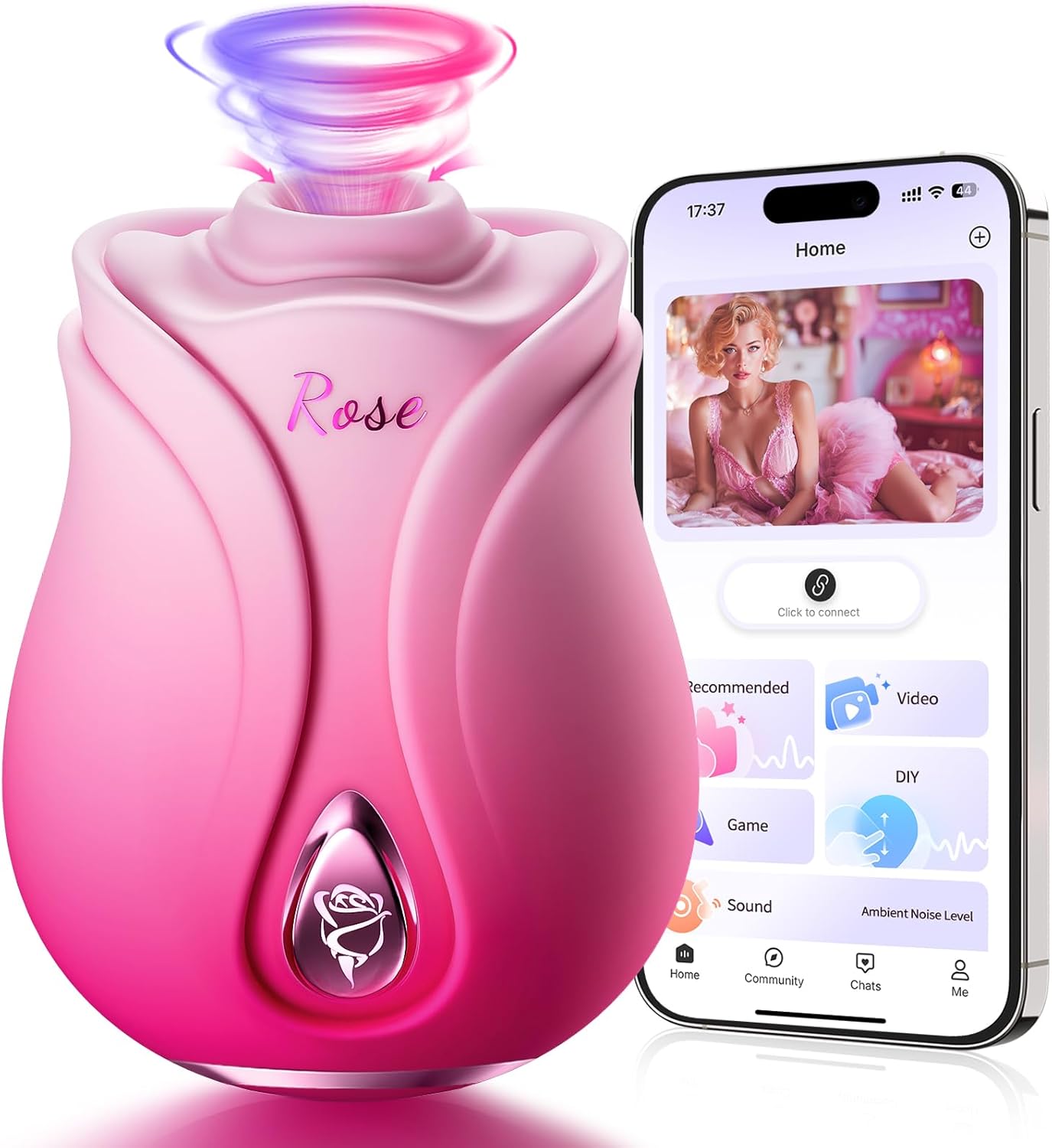 Rose Toy Nipple Clitoral Sucker Vibrators With APP Control