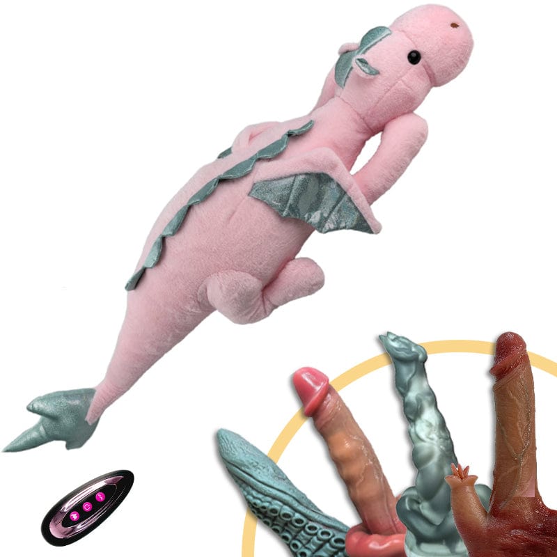 Plush Dildo Machine Thrusting Licking Dildo Machine Sex Toy With Remote Control