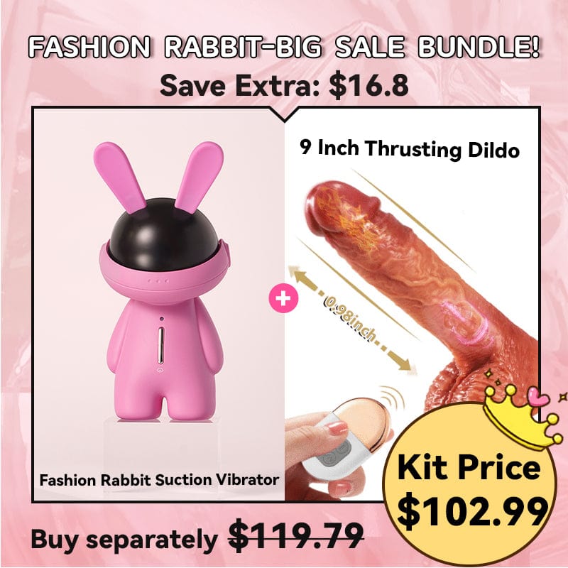 Fashion Ornaments Rabbit Clitoris Sucking Vibrator Set With Dust Cover