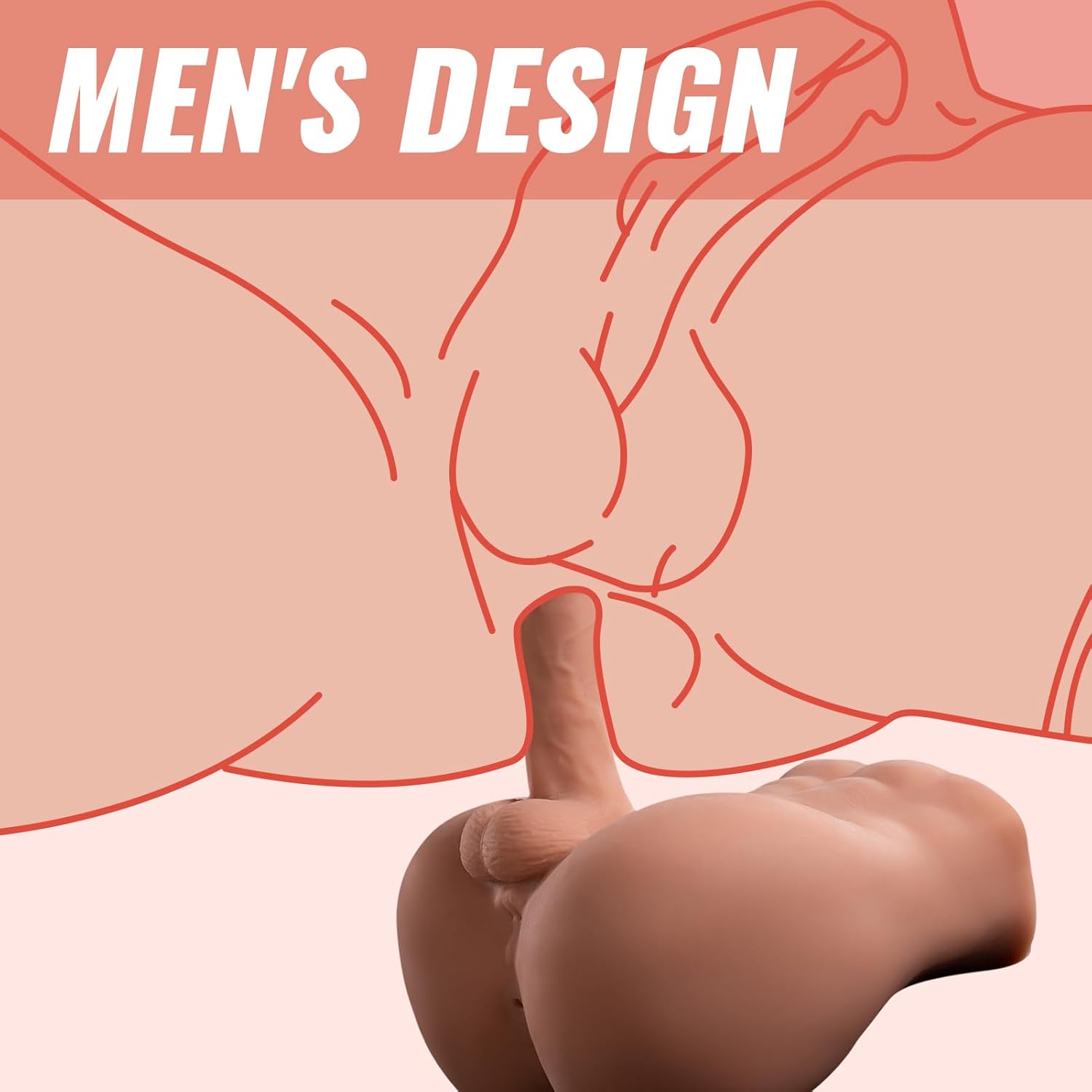 11.46Lb Realistic Male Torso Sex Doll With Thrusting Dildo & Anus