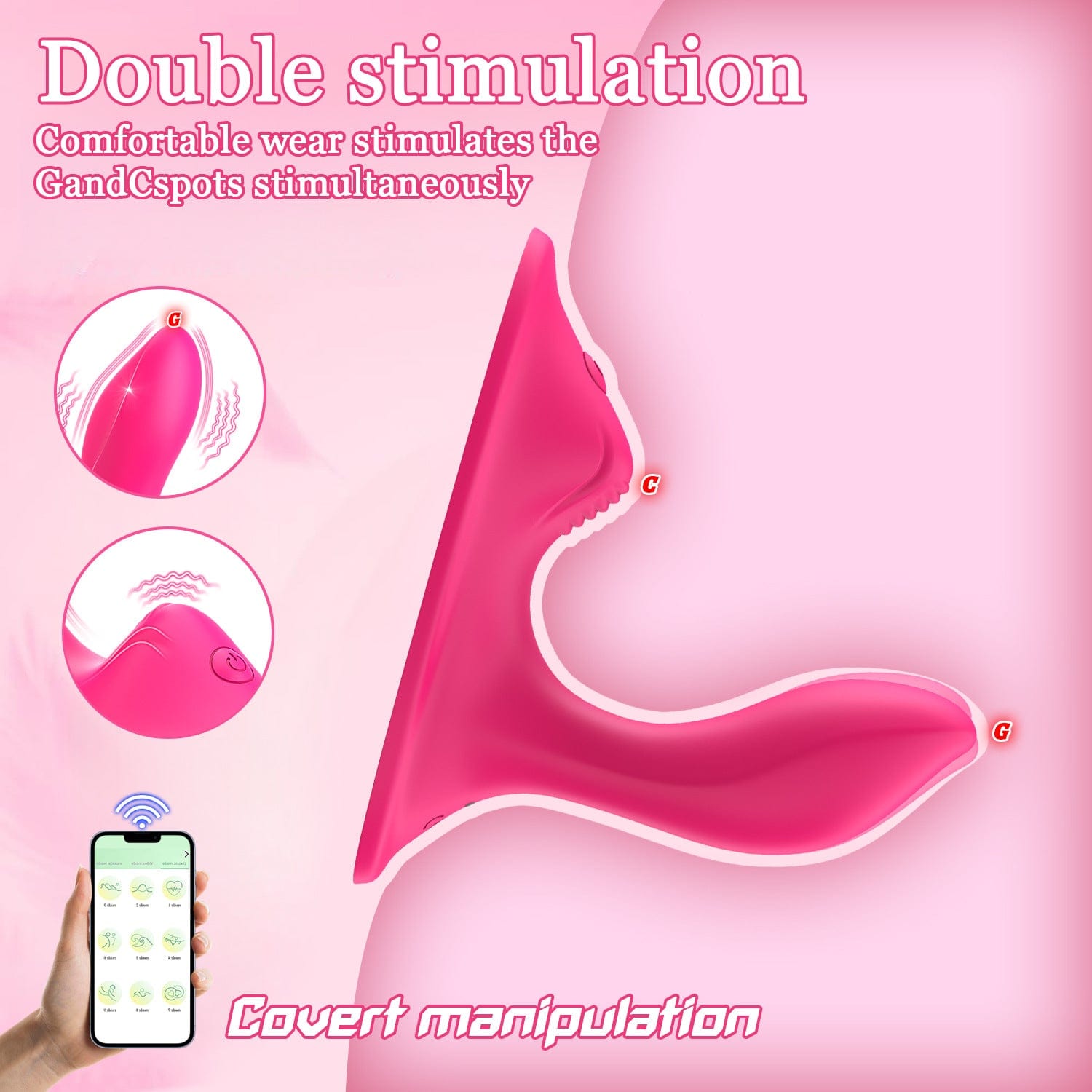 Dual Vibration Cushion Wearable Clitoral G Spot Vibrator