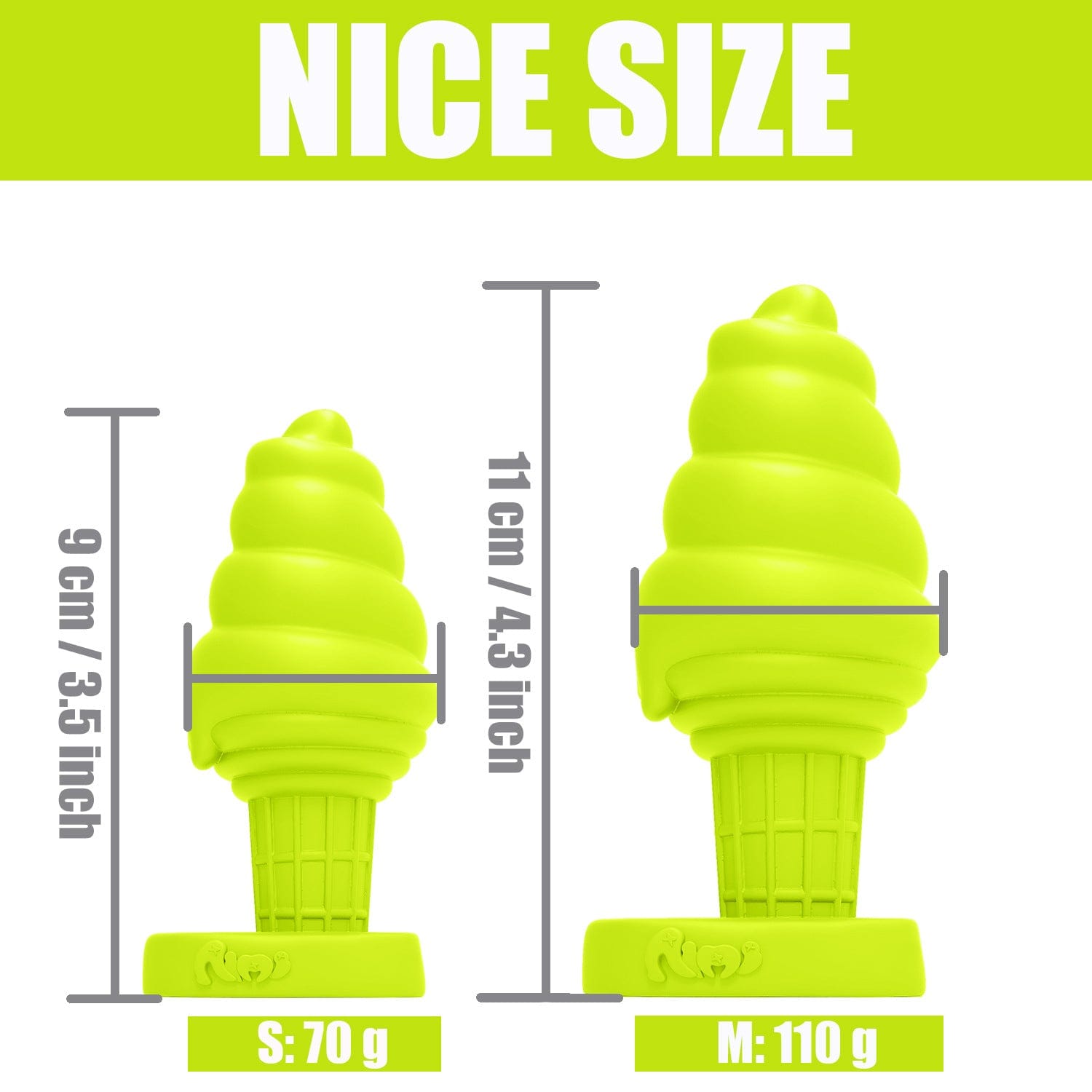 Aimitex Ice Cream Colorful Silicone Butt Plug Anal Expansion plug