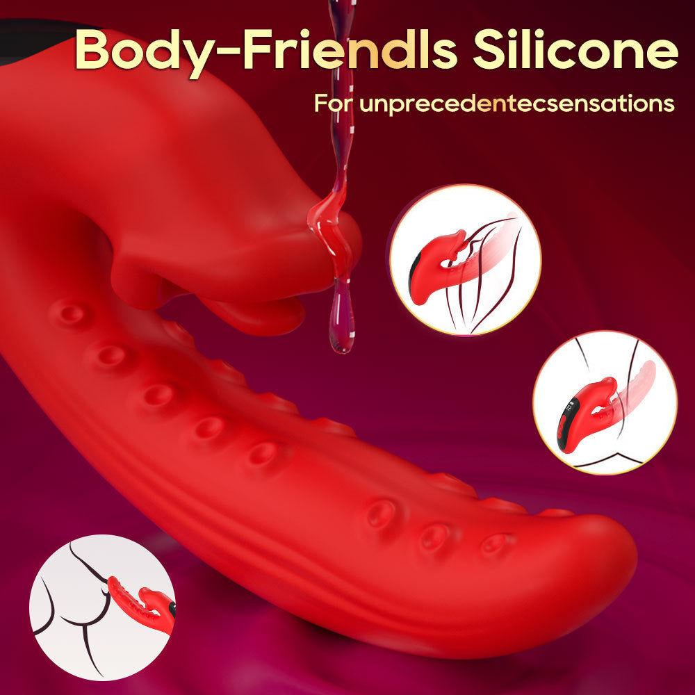 Tentacle Tongue Licking Double-headed G-spot Clitoris Vibrator