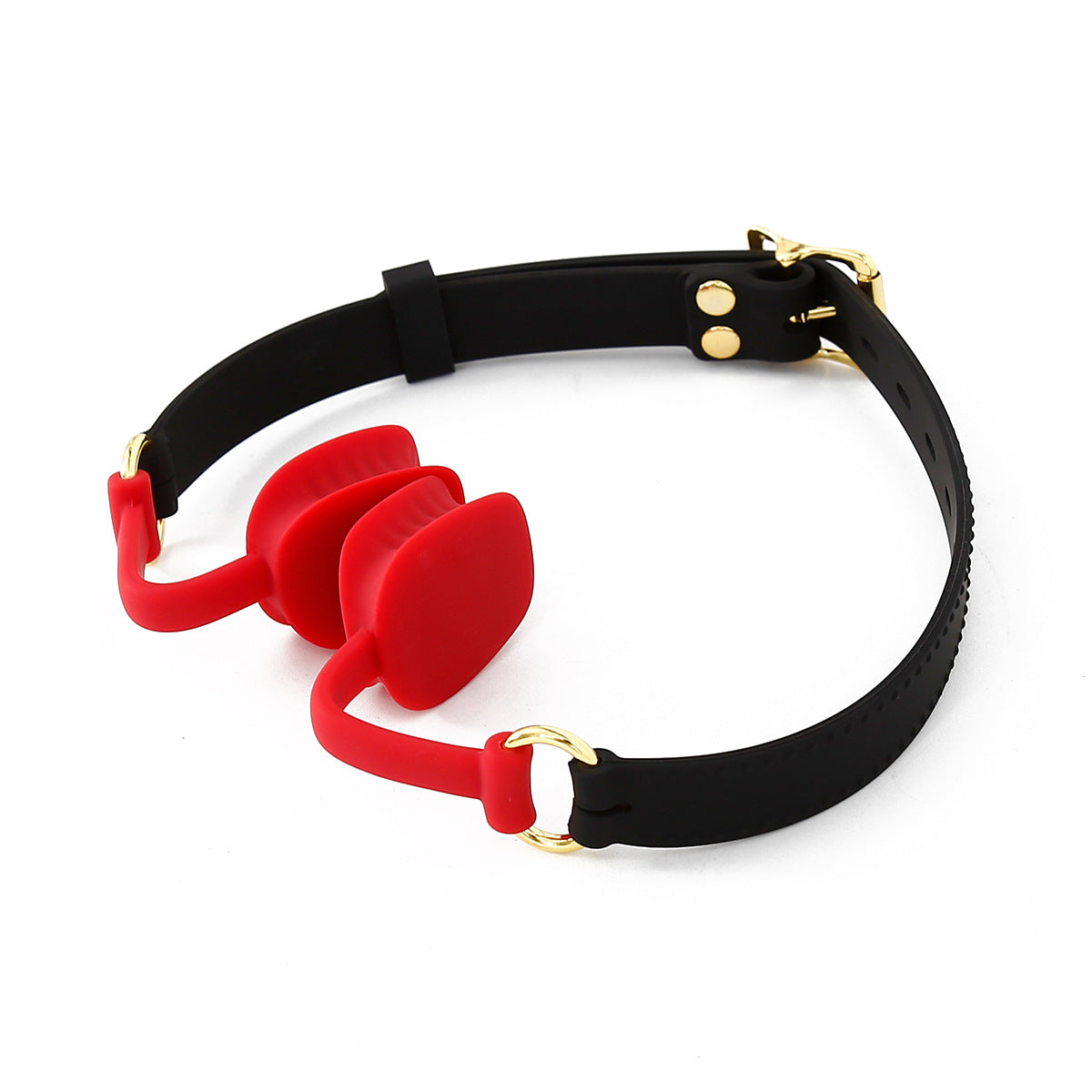 Open Mouth O-Ring Gag with Adjustable Leather Strap