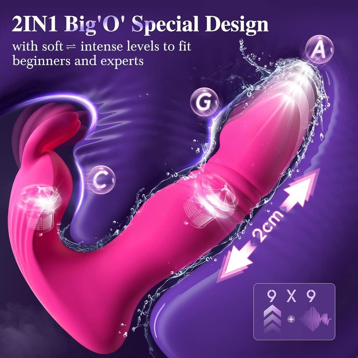 3 In 1 Bunny Wearable Thrusting G Spot Vibrator App Remote Control