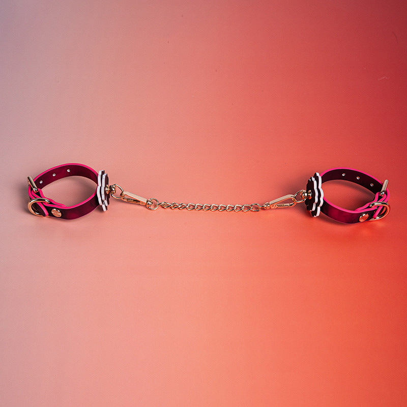 BDSM Temperature-sensitive Color-changing Cherry Handcuffs & Footcuffs Set