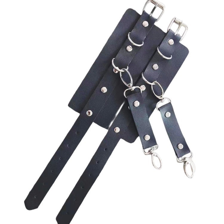 BDSM Sexy Leg Harness Garter Belt & Handcuffs