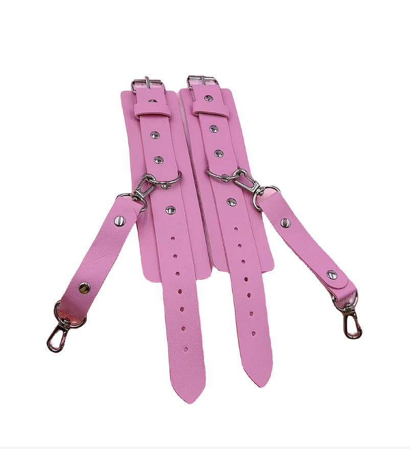 BDSM Sexy Leg Harness Garter Belt & Handcuffs