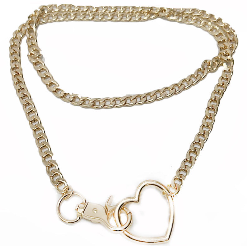 Choker mit Herzschlaufe und Kettenanhänger