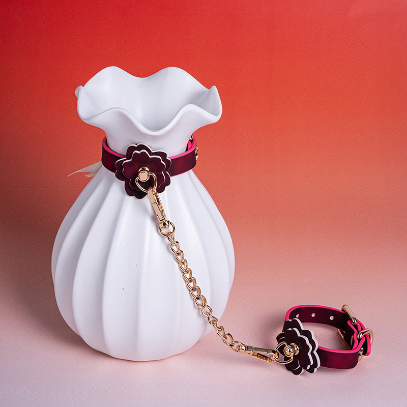 BDSM Temperature-sensitive Color-changing Cherry Handcuffs & Footcuffs Set