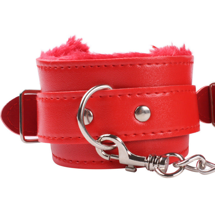 BDSM Adjustable Plush Handcuffs Ankle Bracelets Restraint Set Sex Toy