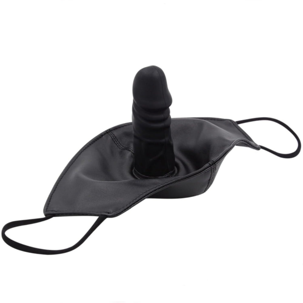 BDSM Silicone Realistic Dildo Mask Ball Gag