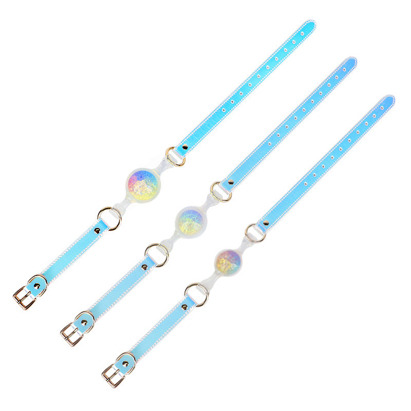 BDSM Ball Gag Silicone Breathable Sex Gag with Adjustable Colorful Strap
