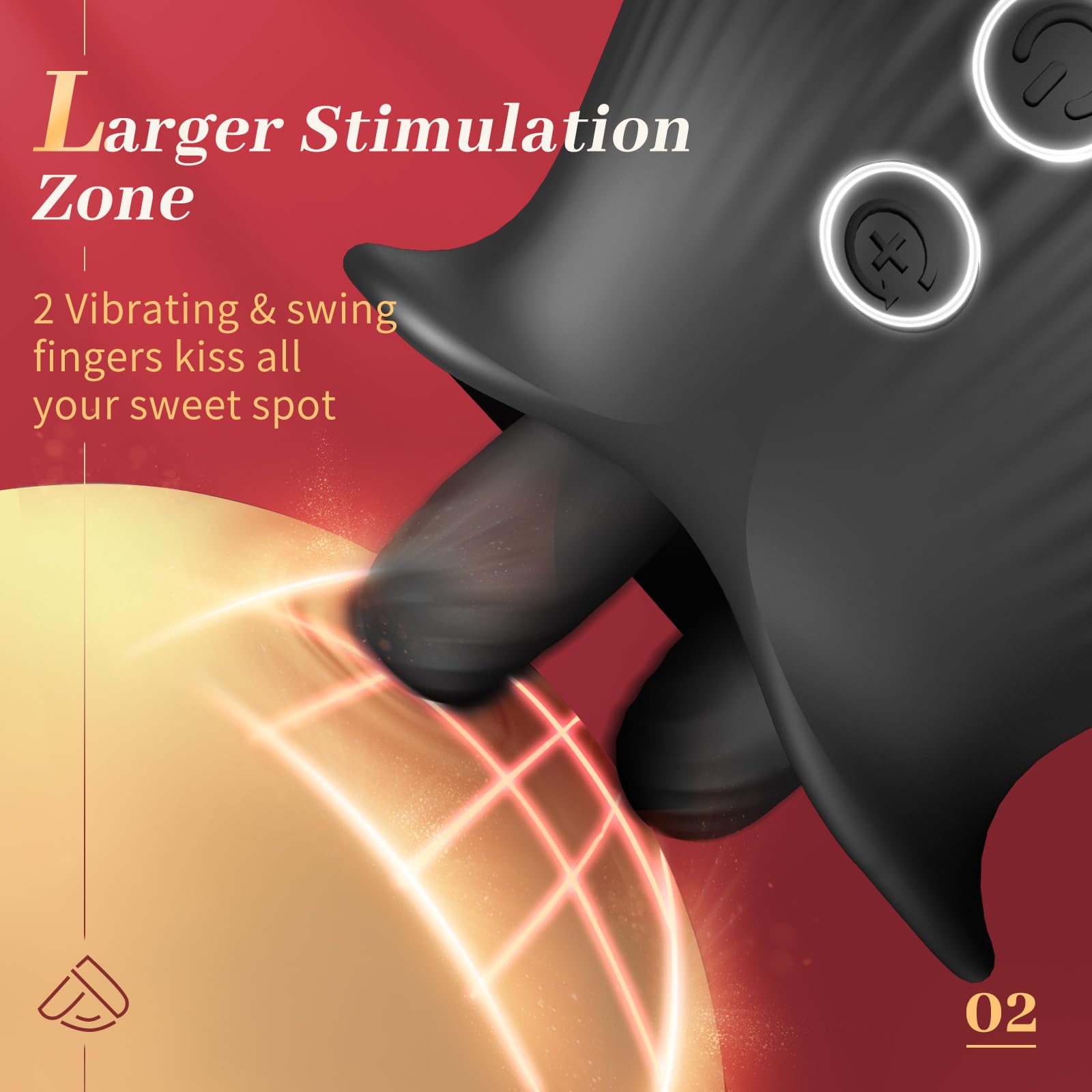 Rose Romeo - 3in1 Rose Sex Toy with 2 Suction Cups Adult Toys Female Clitoral Nipple Vibrators with 10 Licking Sucking Vibrating