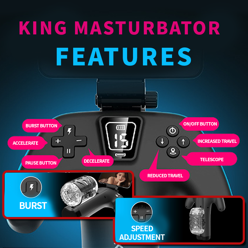 King Game Controller Male Stroker With Handle Control