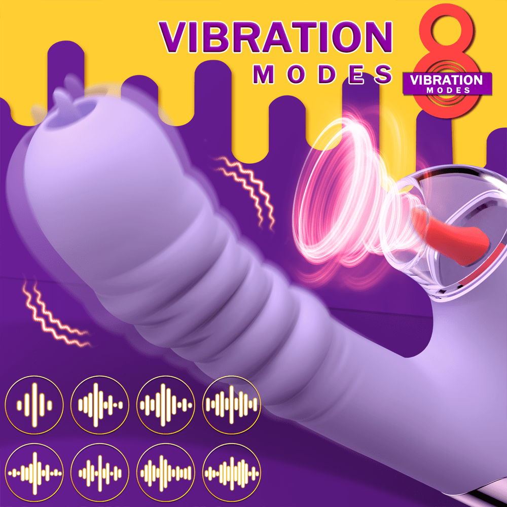 Small Dinosaur Vibrator Telescopic Tongue Sucking Clit Stimulation Vibrator