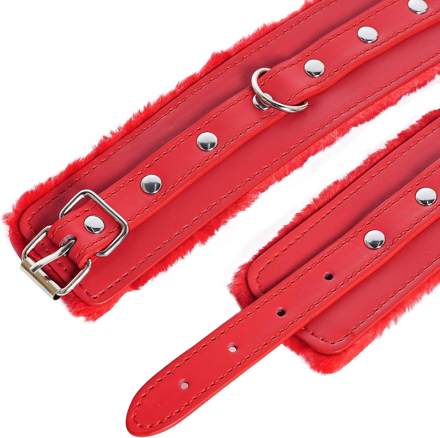 BDSM Adjustable Plush Handcuffs Ankle Bracelets Restraint Set Sex Toy