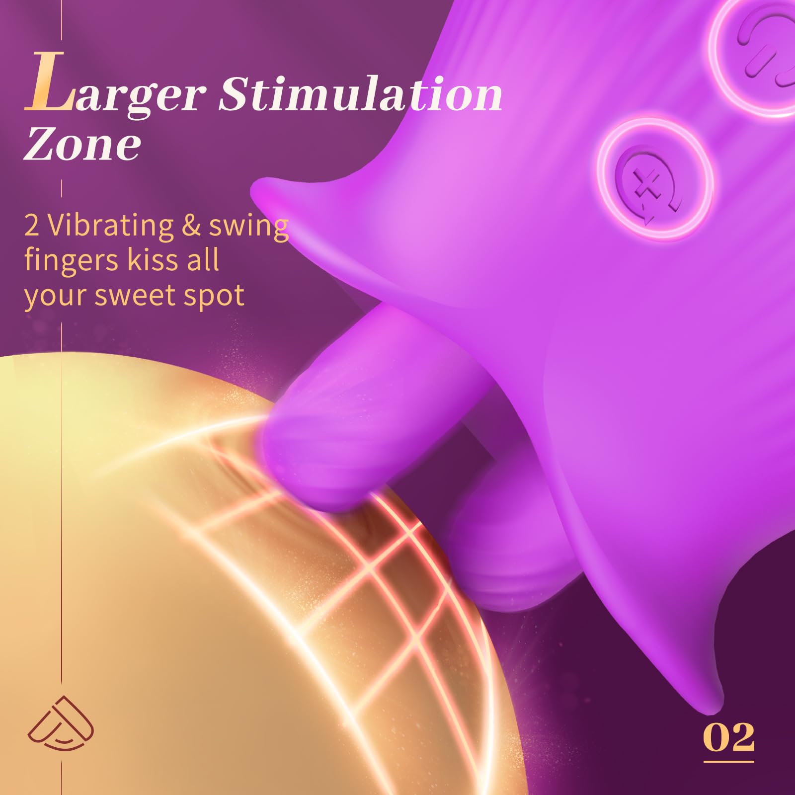 Rose Romeo - 3in1 Rose Sex Toy with 2 Suction Cups Adult Toys Female Clitoral Nipple Vibrators with 10 Licking Sucking Vibrating