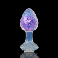 Aurora Ocean Wave Textured Crystal Silicone Anal Plug - Lurevibe