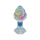 Aurora Custard Apple Textured Crystal Silicone Anal Plug with Rose Petal Base - Lurevibe