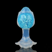Aurora Rose Petal Crystal Silicone Anal Plug with Jeweled Base - Lurevibe