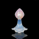 Aurora Peach Heart Acrylic Core Silicone Anal Plug with Petal Base - Lurevibe