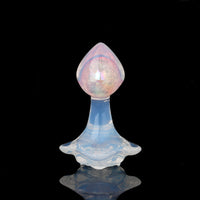 Aurora Peach Heart Acrylic Core Silicone Anal Plug with Petal Base - Lurevibe