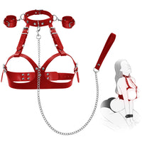 BDSM Bondage Sex Breast Restraints Collars Handcuffs Bundle Set