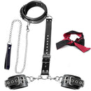 BDSM Bondage Neck to Wrist Restraints Kit with Traction Chain