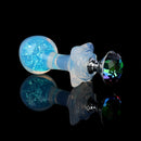 Aurora Ergonomic Curved-Neck Crystal Silicone Anal Plug with Petal Base