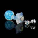 Aurora Ergonomic Curved-Neck Crystal Silicone Anal Plug with Petal Base