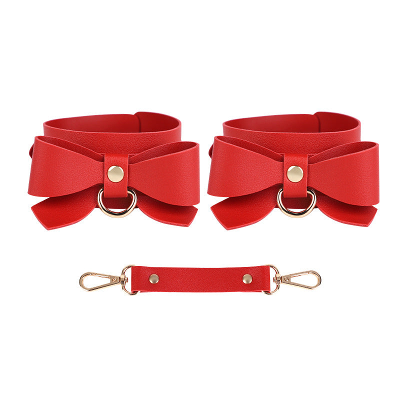 BDSM Bowknot PU Leather Bondage Kits Accessories