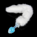 Aurora Rose Petal Crystal Silicone Anal Plug with Jeweled Base