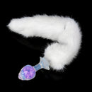 Aurora Rose Petal Crystal Silicone Anal Plug with Jeweled Base