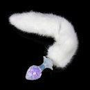 Aurora Custard Apple Textured Crystal Silicone Anal Plug with Rose Petal Base