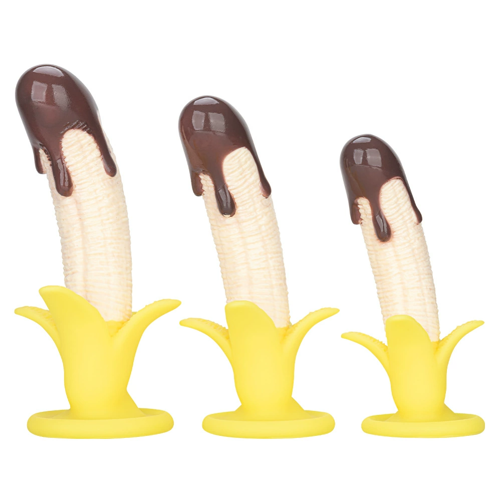 Chocolate-Glazed Peeled Banana Silicone Dildo