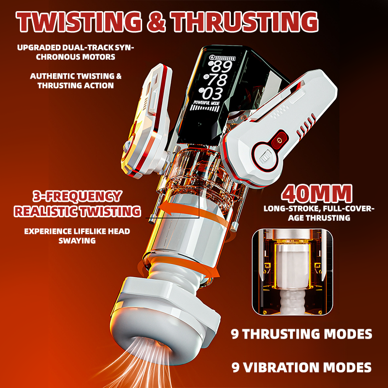 Breaking Dawn Mech Automatic Rotating Telescopic Heating Male Masturbator
