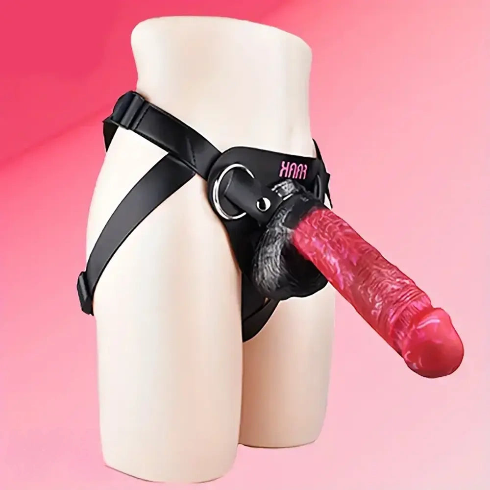 10.01in Silicone Soft Big Strap On Wearable Dildo For Women Lesbians