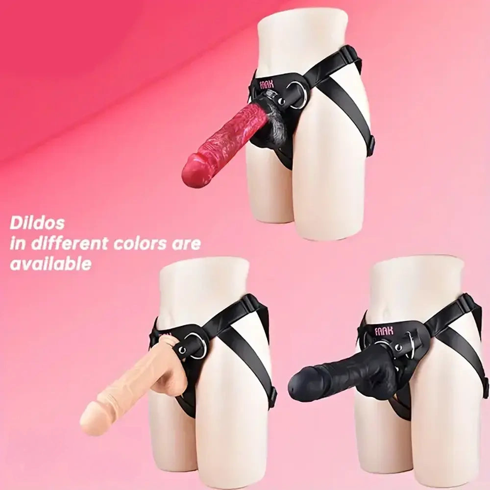 10.01in Silicone Soft Big Strap On Wearable Dildo For Women Lesbians